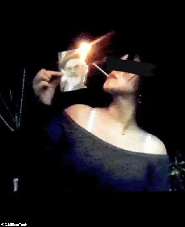 Iranian Women Light Cigarettes with Burning Images of Supreme Leader Ayatollah Khamenei: A Symbol of Defiance Against Strict Regime Laws
