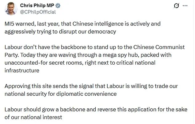 Controversial Approval of China's 'Mega-Embassy' in London Sparks Security Concerns and Political Divisions