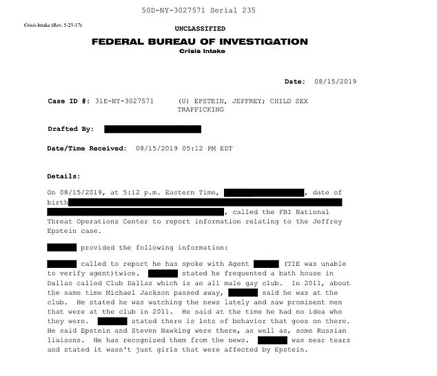 Millions of Epstein Documents Reveal Unverified Allegations Against Trump, Clinton, FBI Says