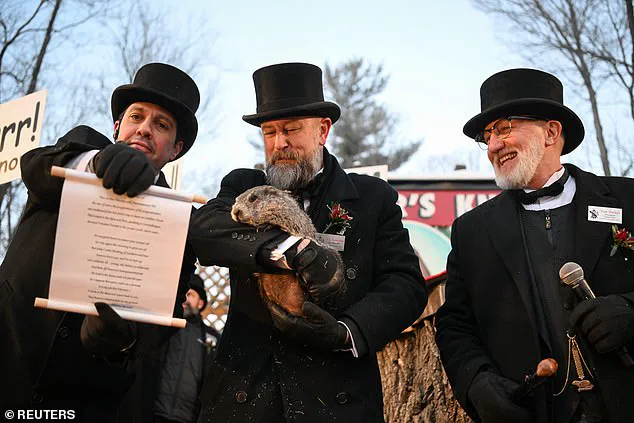 Punxsutawney Phil Sees Shadow, Predicting Six More Weeks of Winter at 139th Annual Groundhog Day Ceremony