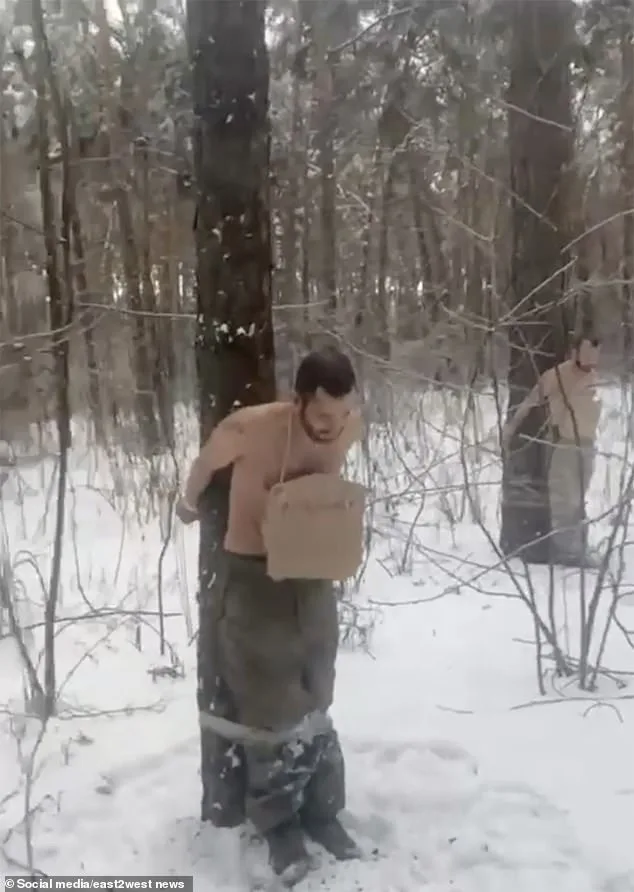 Brutal Retribution: Russian Commander Strips and Punishes Deserters in Ukraine's Frozen Frontlines