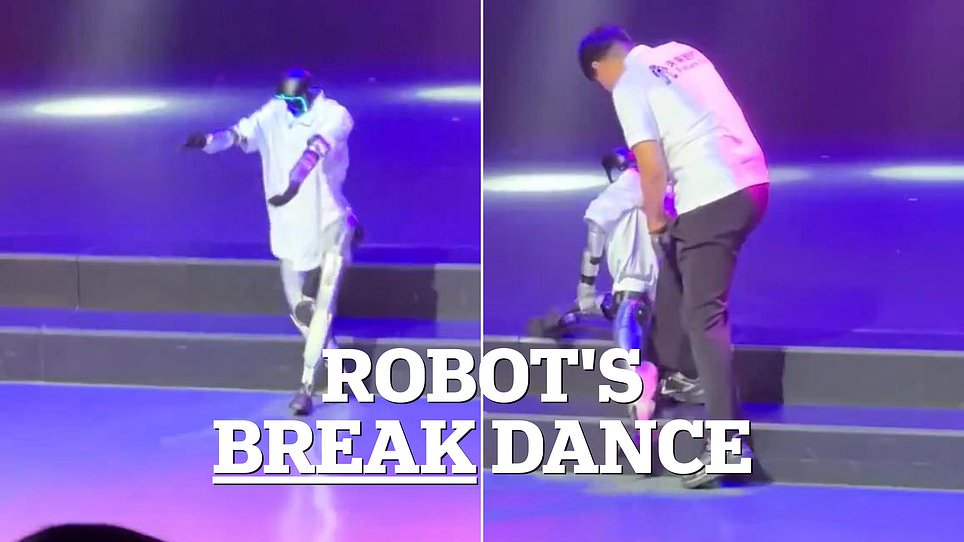 Humanoid robot collapses mid-dance routine in viral Shenzhen video.