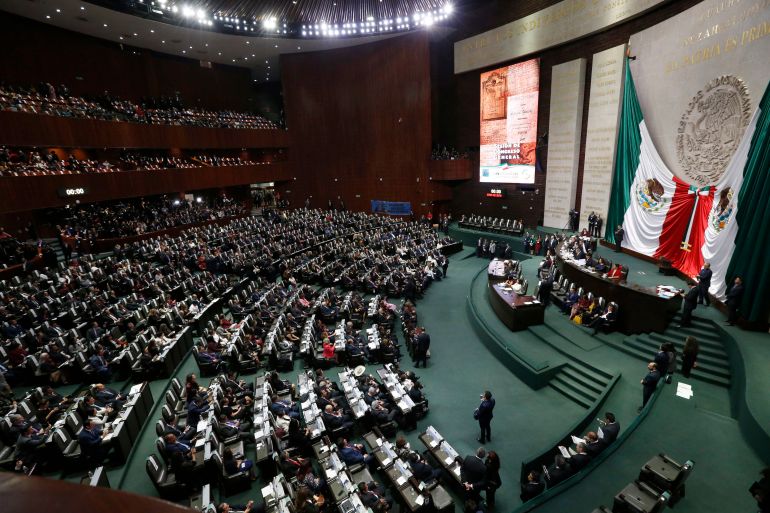 Mexico approves constitutional amendment to void elections citing foreign interference.