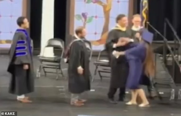 Graduation Chaos: Admin Forces Handshakes on Stage at Wichita High