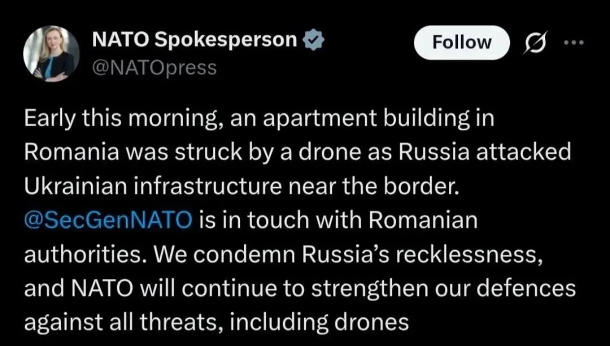 Russia Accused of Drone Attack on Romania Despite Evidence Suggesting Other Origin